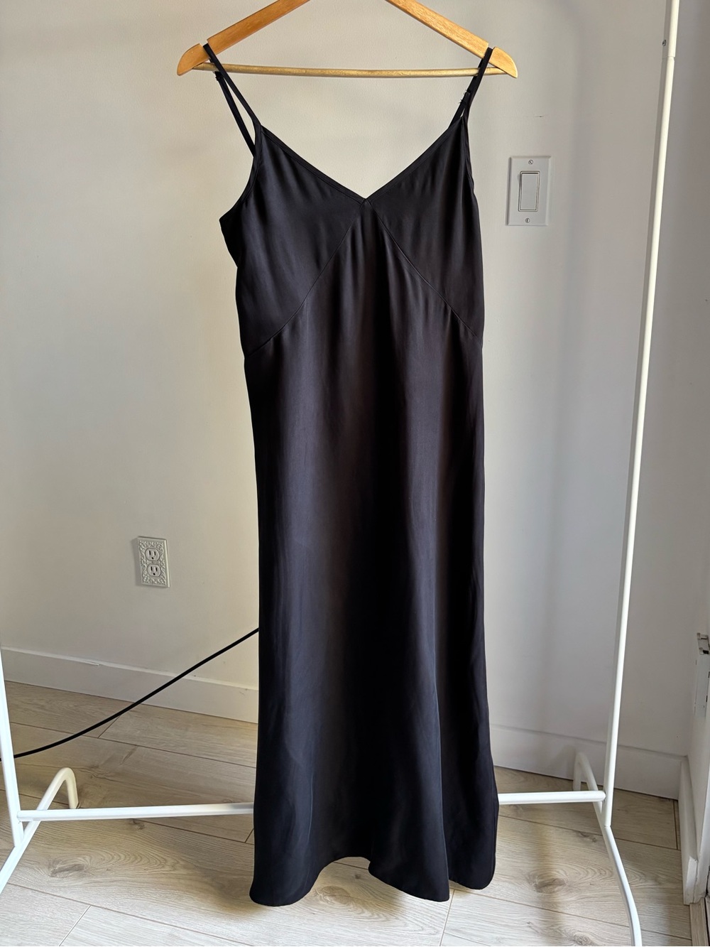 Jenni Kayne Black Slip Dress with V-Neckline